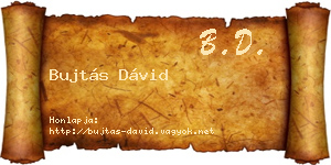 Bujtás Dávid névjegykártya